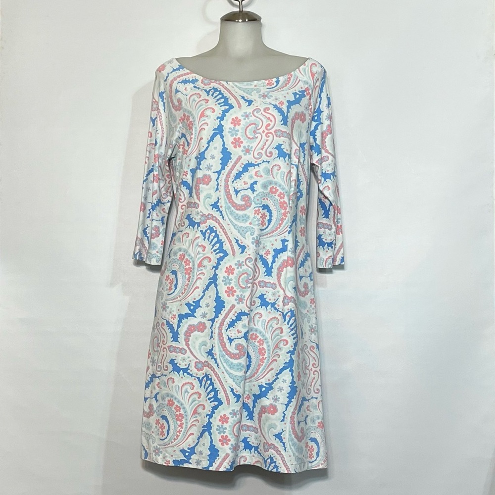 J. McLaughlin 3/4 sleeve Dress size Medium,Gently used.